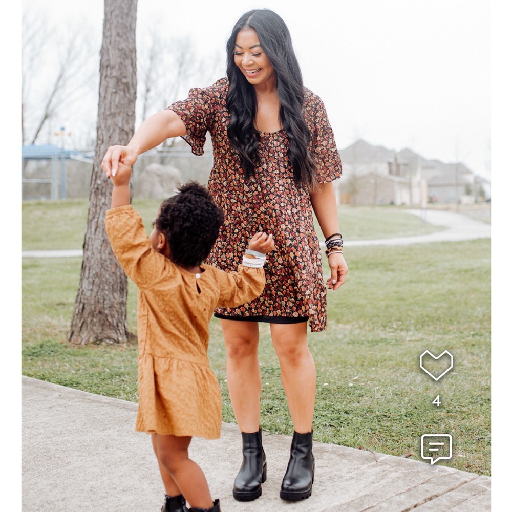 Floral Short Sleeve Dress